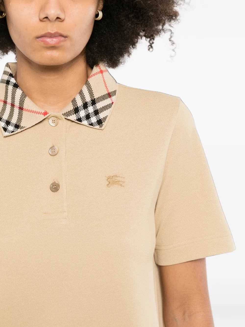 Burberry Geruite polojurk Beige