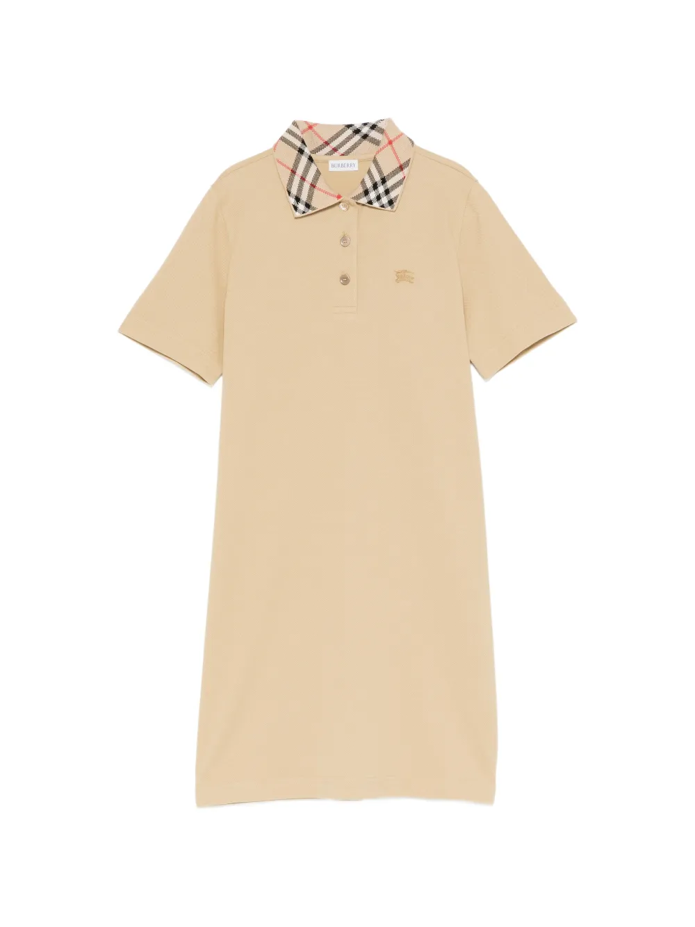 Burberry robe façon polo à carreaux signature - Tons neutres Burberry robe façon polo à carreaux signature - Tons neutres