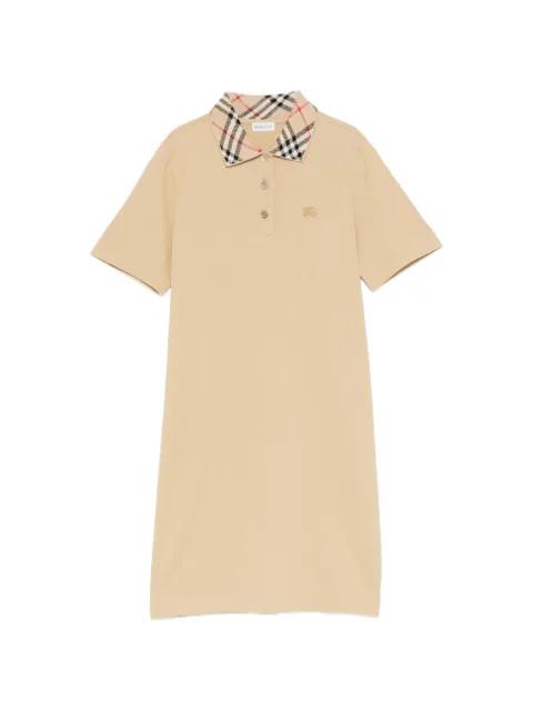 Burberry robe façon polo à carreaux signature