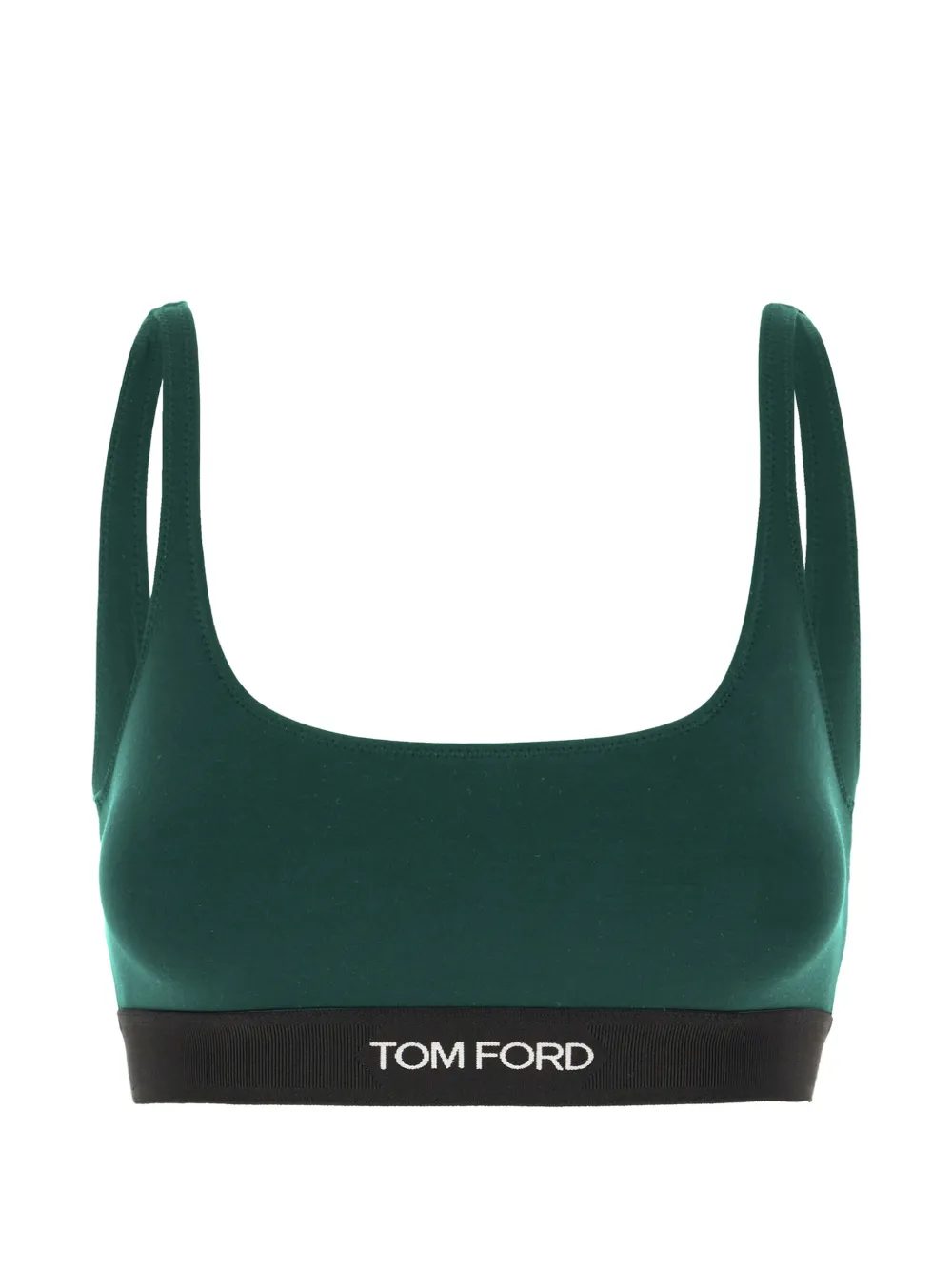 TOM FORD logo-waistband sports bra - Grün