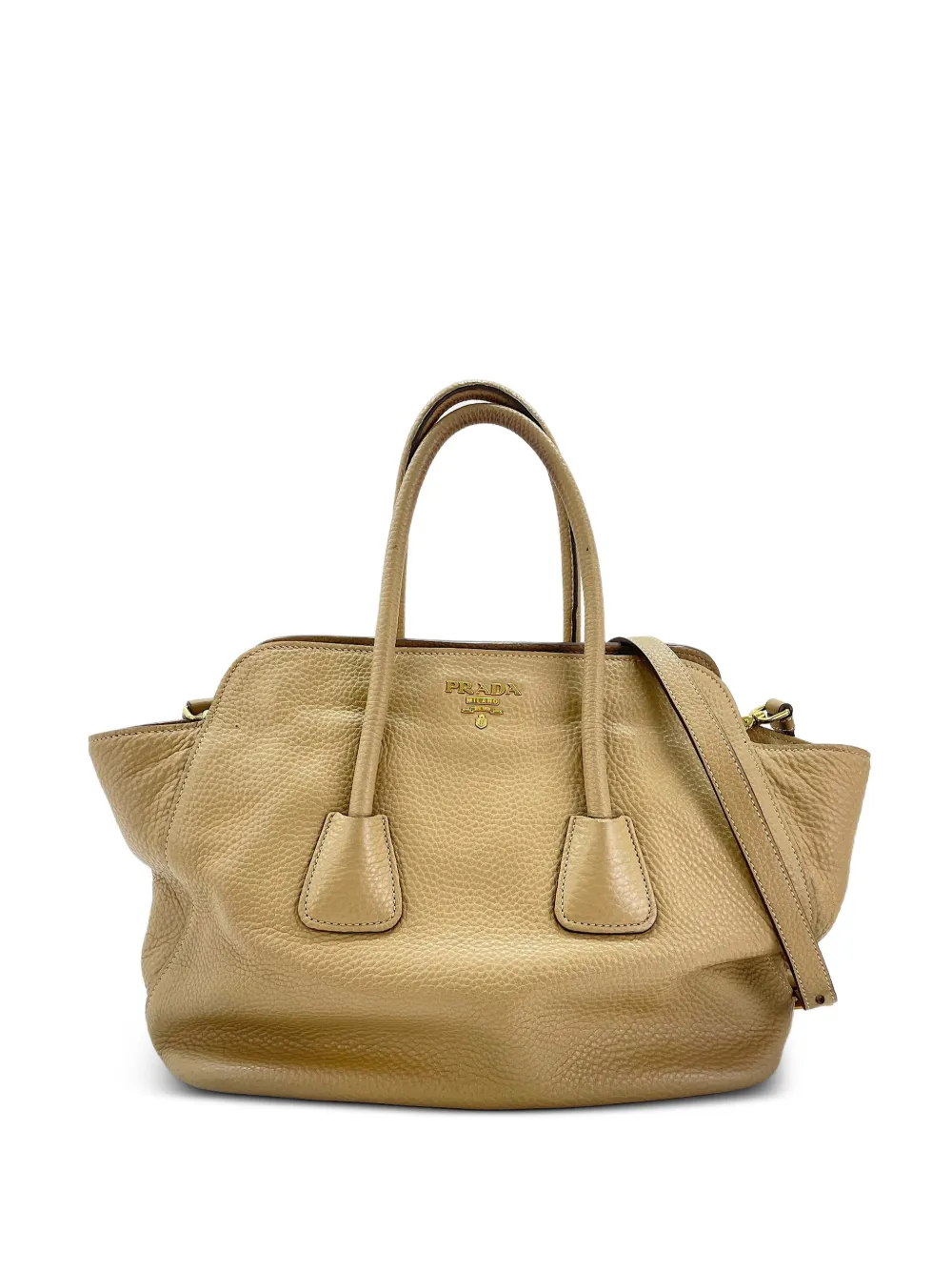 Prada Pre-Owned 2000s pebbled tote bag - Nude