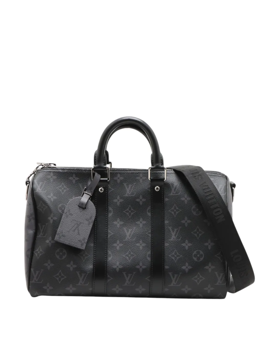 Louis Vuitton Pre-Owned 2021-2026 Monogram Eclipse Keepall Bandouliere 35 satchel - Black