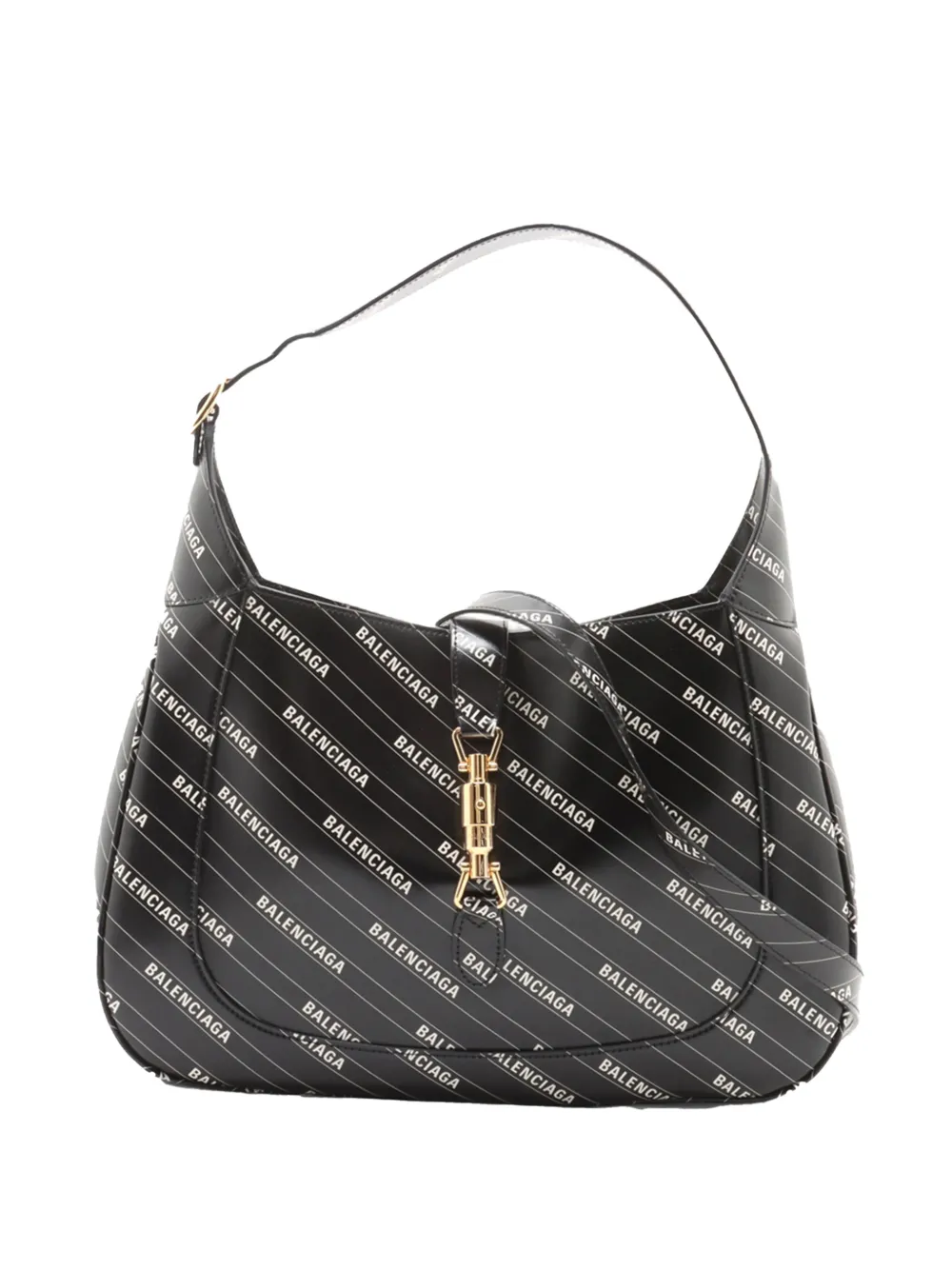 Gucci Pre-Owned Borsa a tracolla Balenciaga The Hacker Project media in pelle di vitello Jackie 1961 2016-2026 - Nero