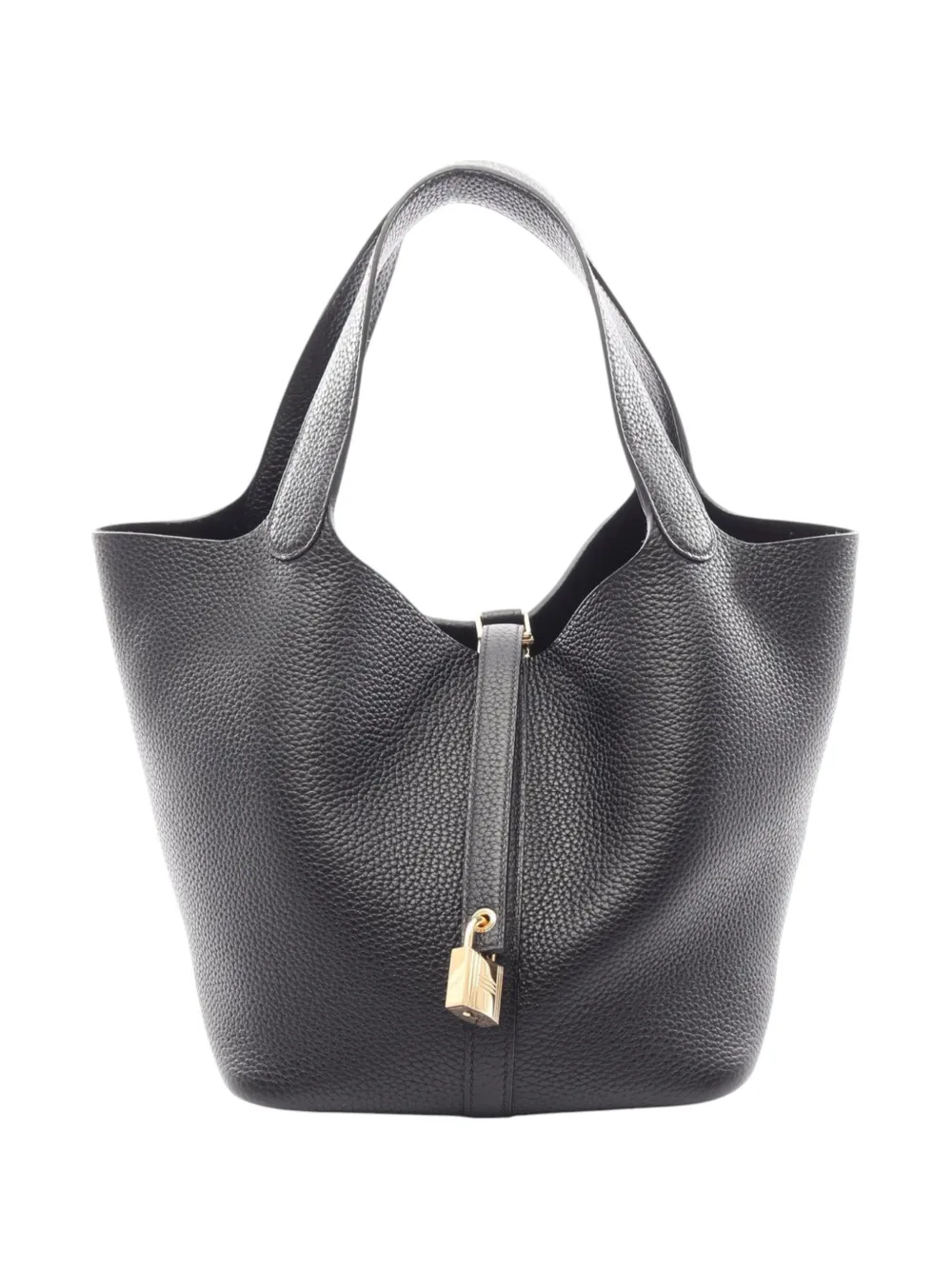 Hermès Pre-Owned Borsa a mano Picotin Lock 22 in pelle Clemence 2025 - Nero