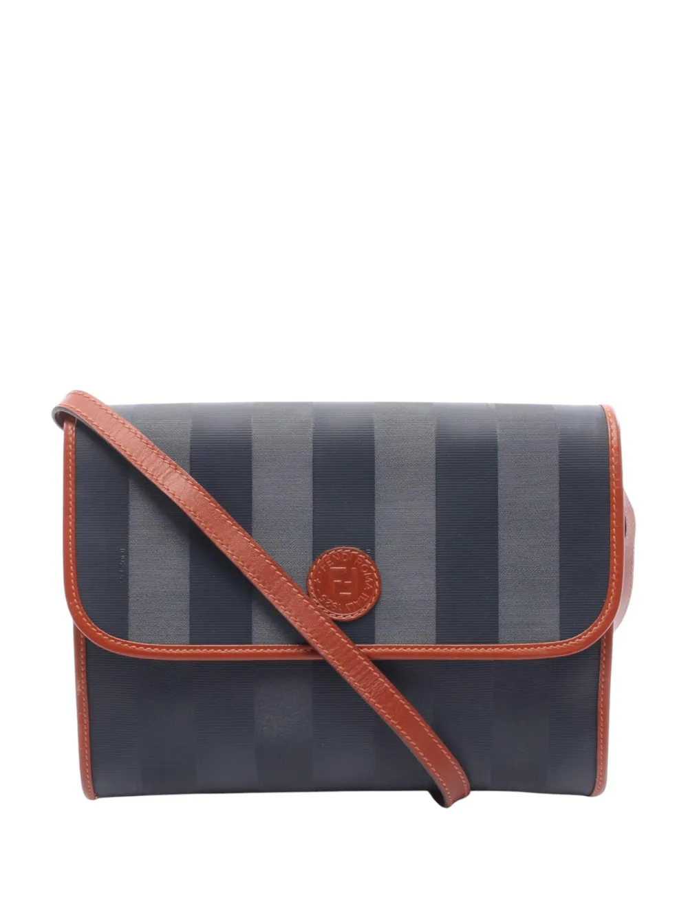 Fendi Pre-Owned 2010-2026 Pequin Coated Canvas crossbody bag - Blue
