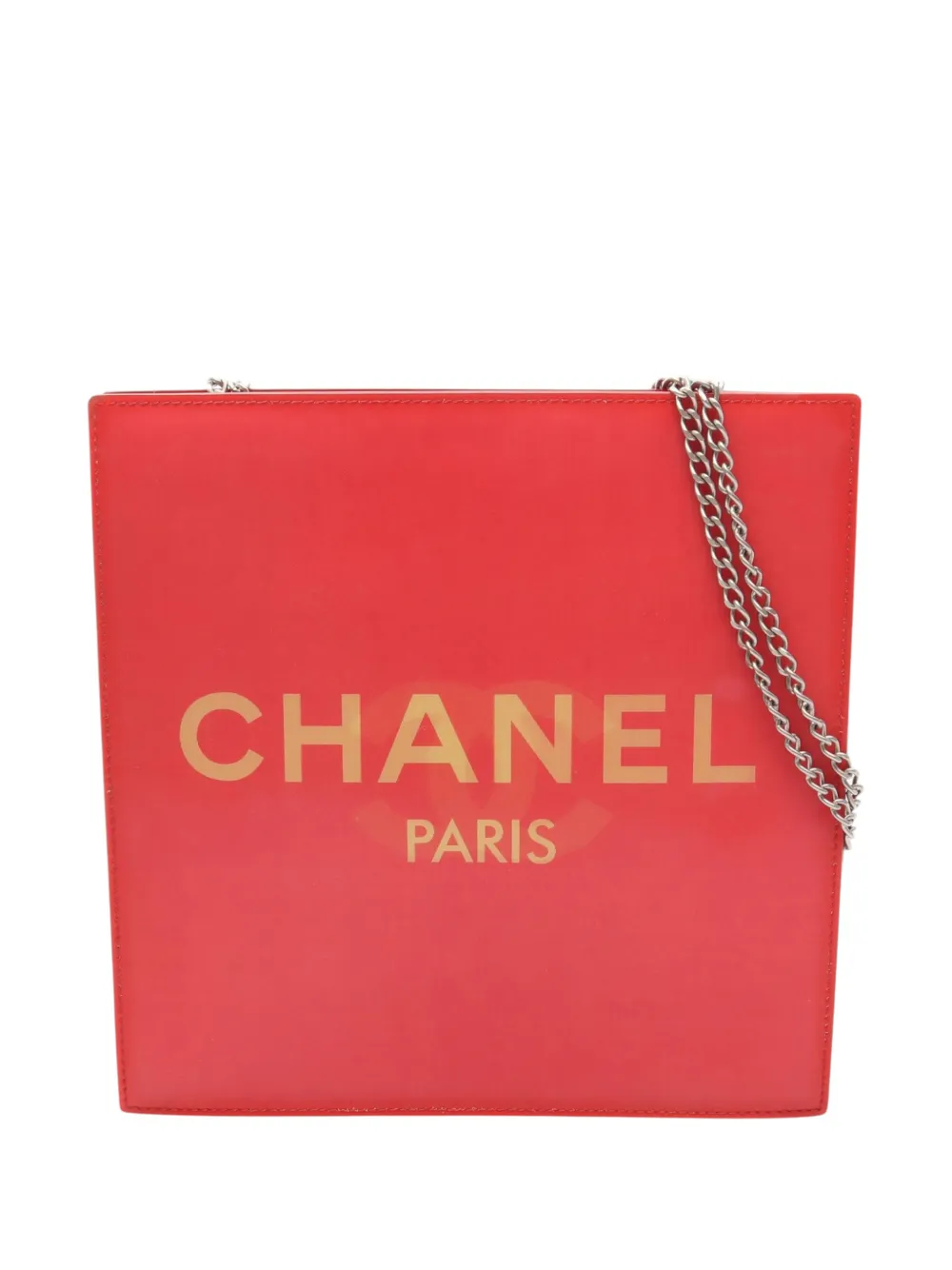 CHANEL Pre-Owned 2000-2002 Vinyl Hologram CC shoulder bag - Red