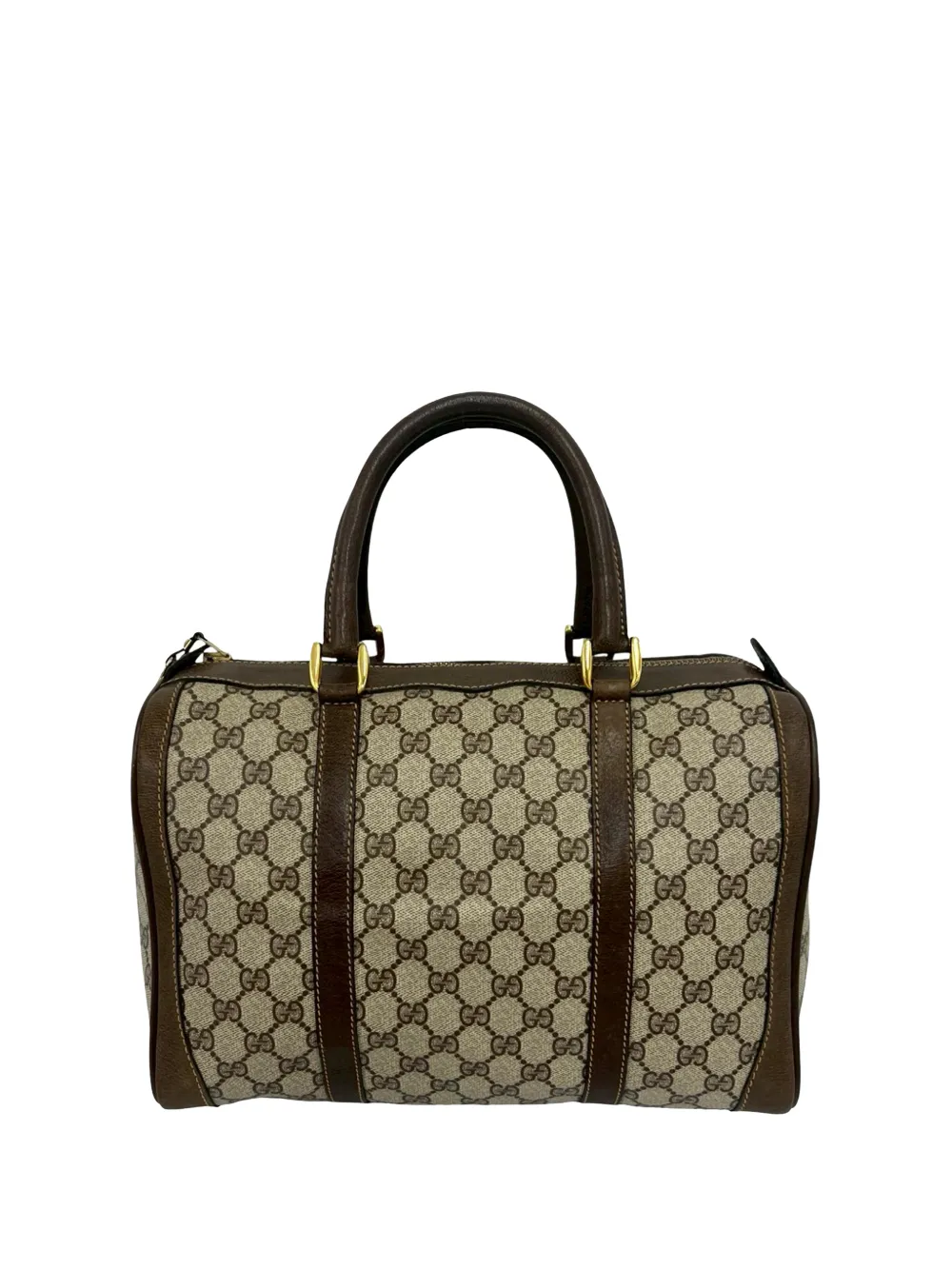 Gucci Pre-Owned Borsa Boston in tessuto GG Supreme XX secolo - Marrone