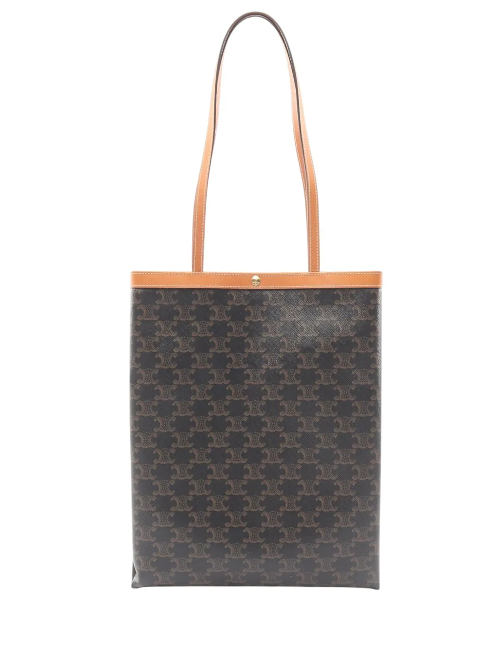 Celine Pre-Owned 2010-2026 Medium Triomphe Coated Canvas Flat Shopper tote bag - Brown