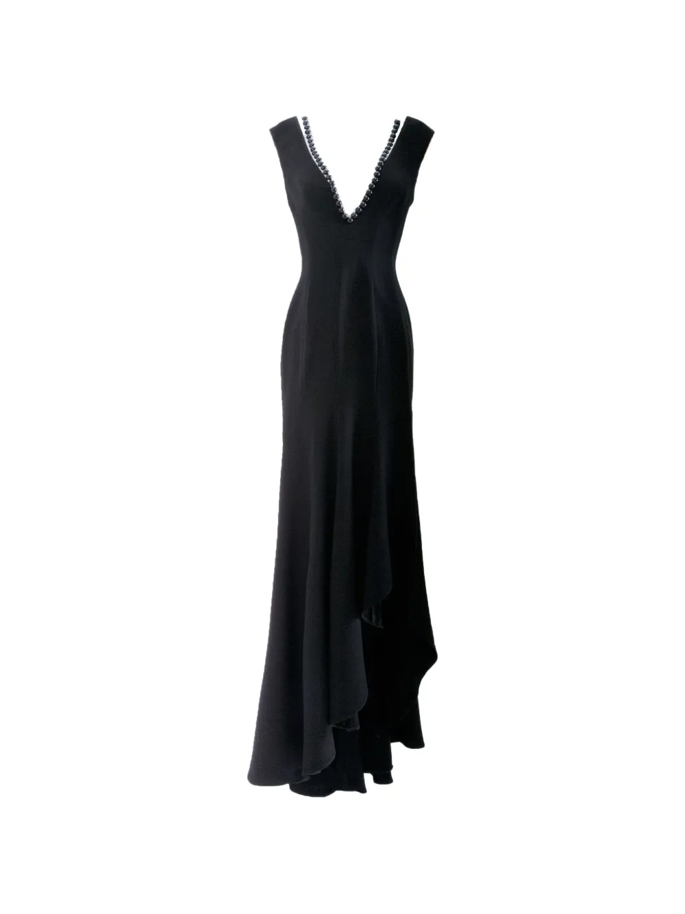 Gemy Maalouf bead-embellished ruffled dress