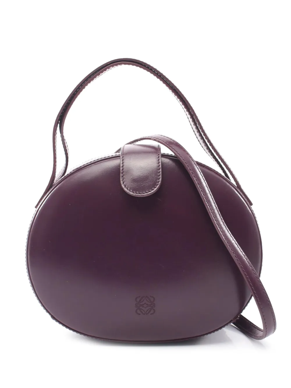 Loewe Pre-Owned 2010-2026 Anagram Leather Round satchel - Purple