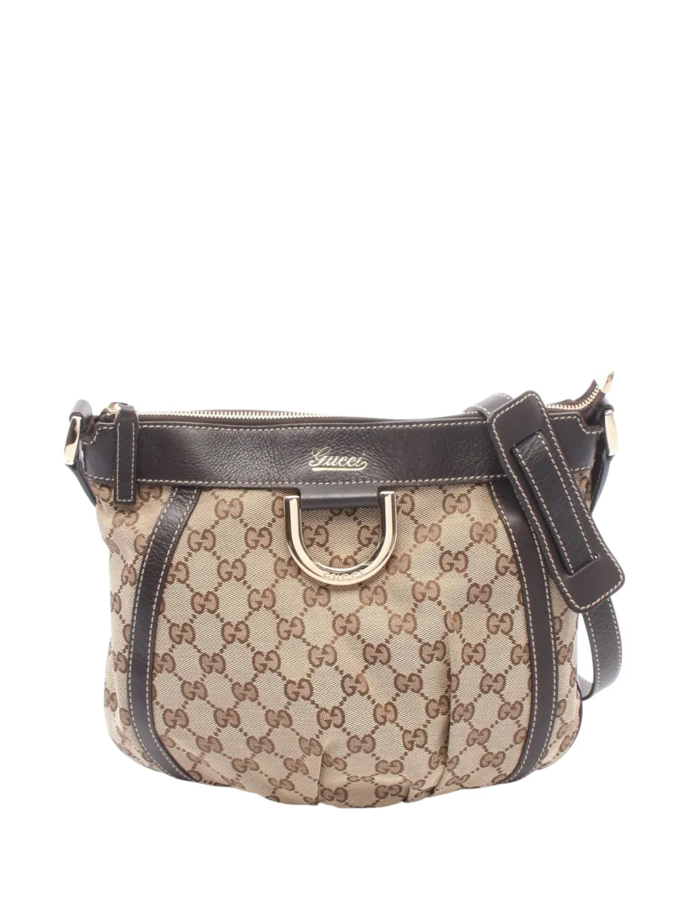 Gucci Pre-Owned Borsa a tracolla Abbey in tela GG con anello a D 2000-2015 - Toni neutri