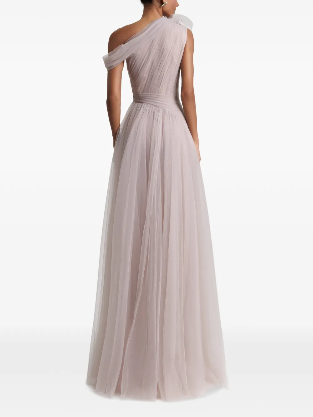 Gemy Maalouf Asymmetrische jurk met bloemendetail Roze