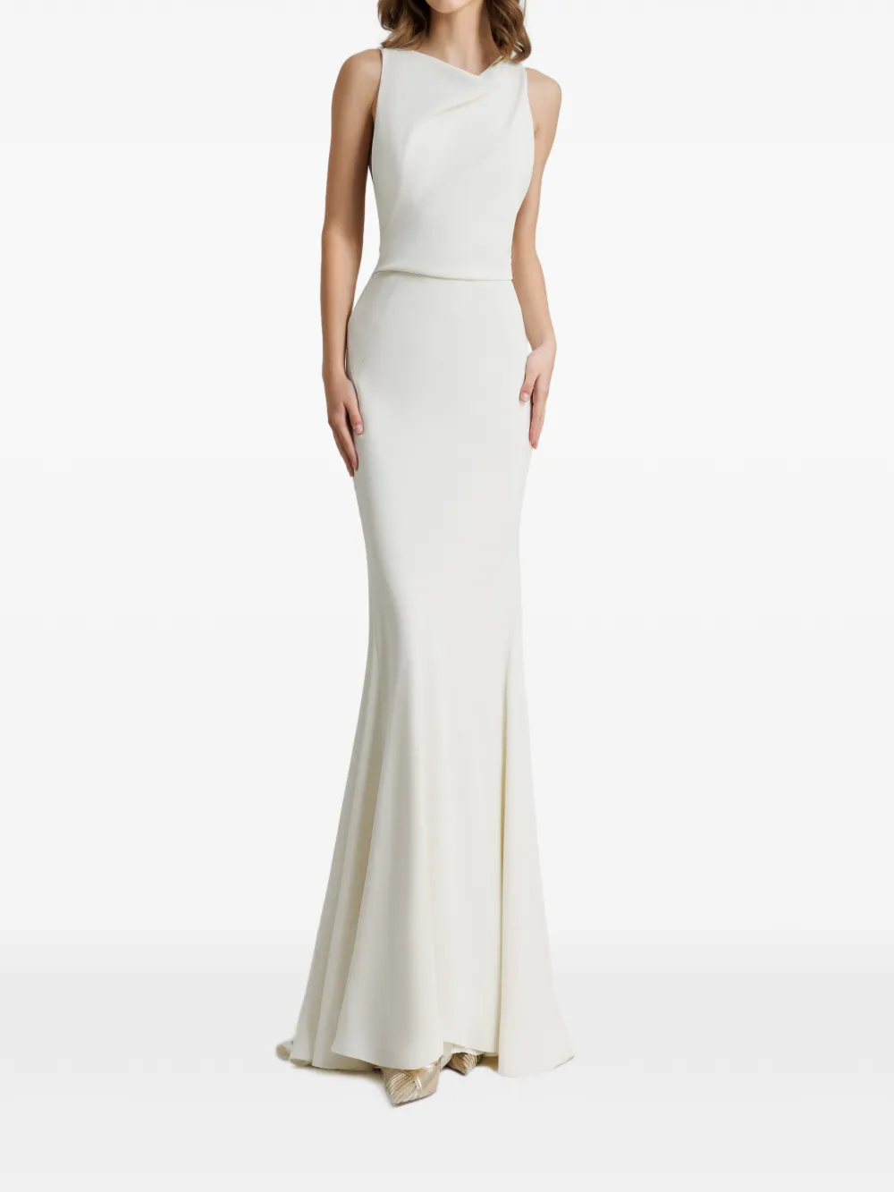 Gemy Maalouf draped open-back dress - Bianco