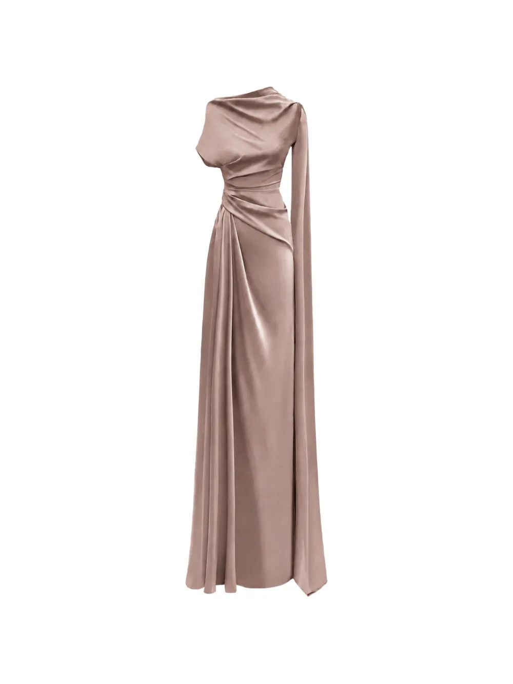 Gemy Maalouf asymmetrical-neckline draped dress