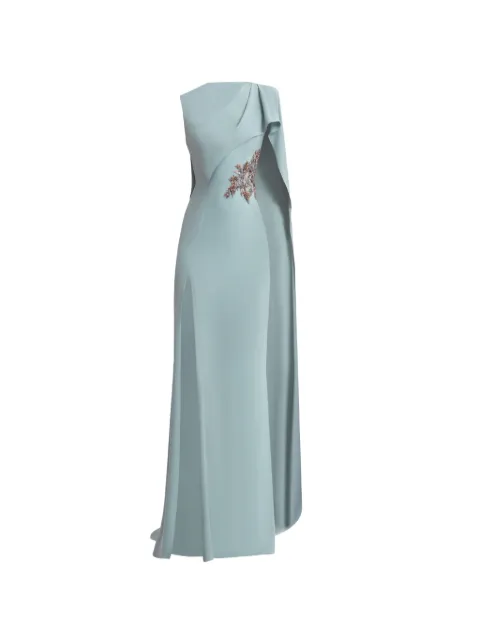 Gemy Maalouf beaded-cape draped dress