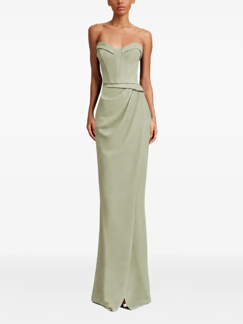 Gemy Maalouf Strapless jurk Groen
