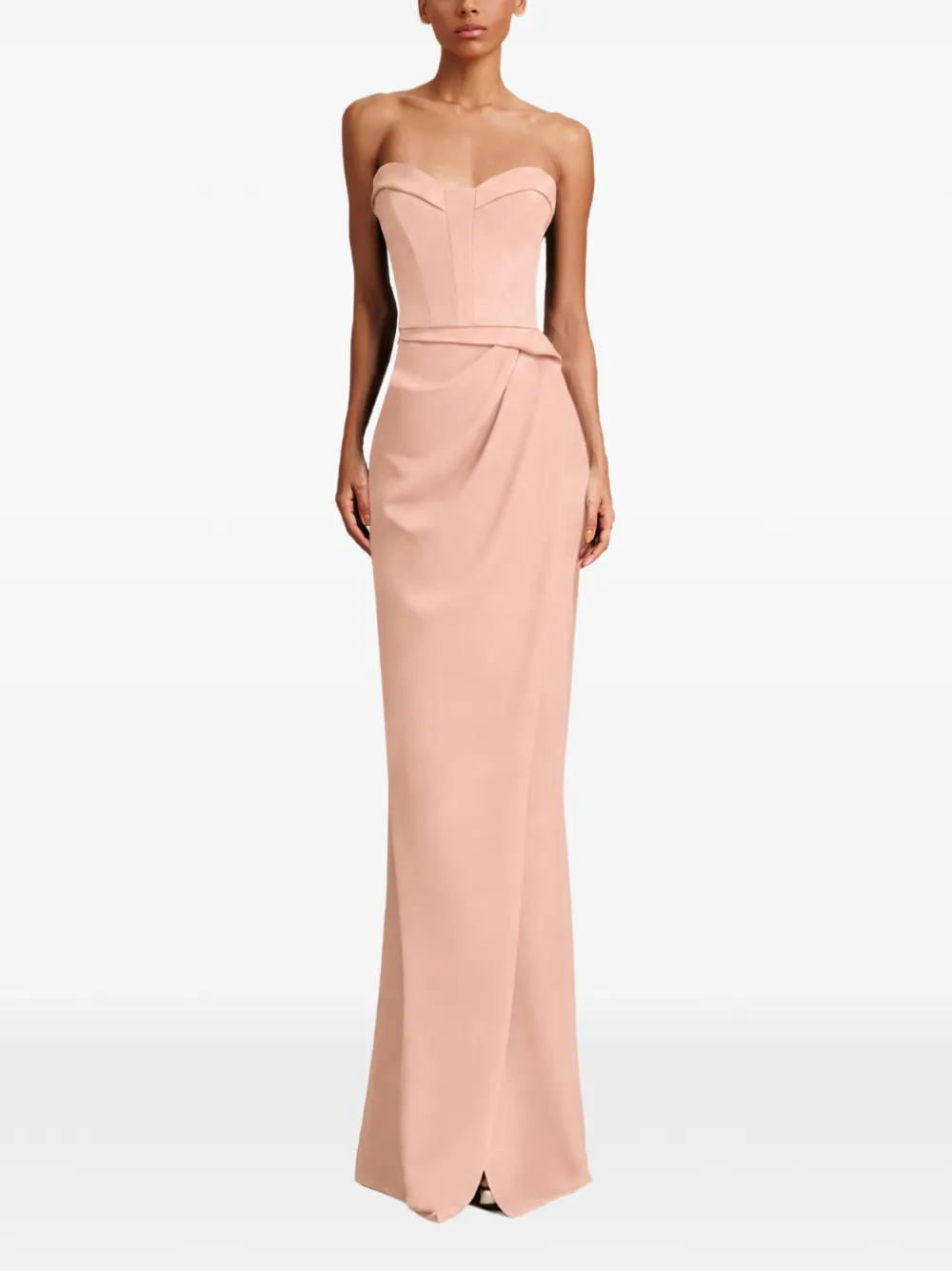 Gemy Maalouf Strapless jurk Roze