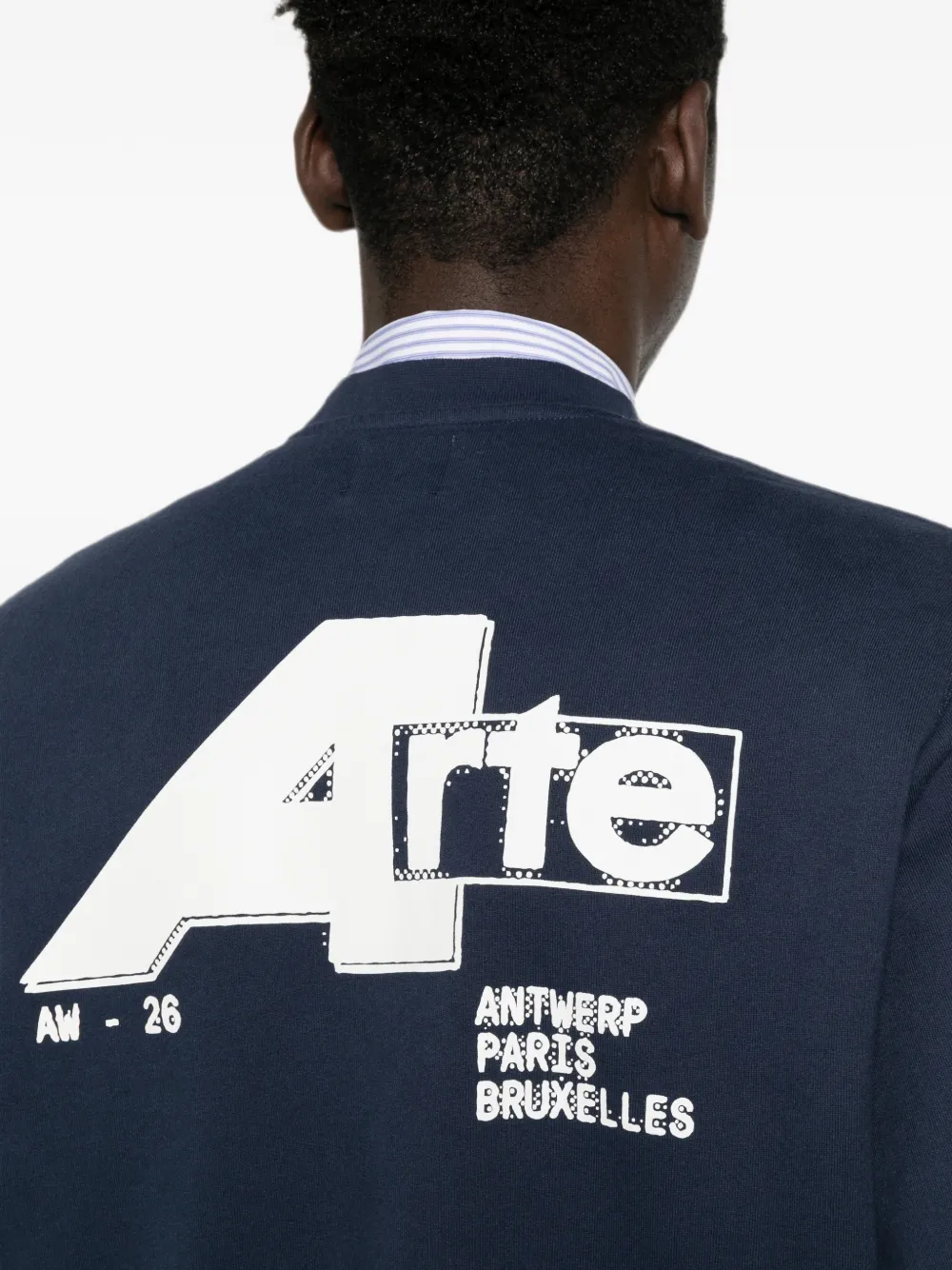 Arte Antwerp Sweater met logoprint Blauw