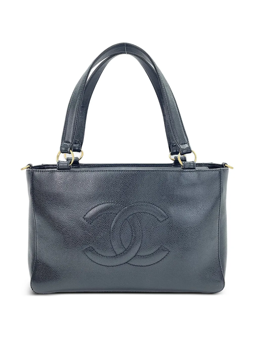 CHANEL Pre-Owned 2003-2004 CC Caviar tote bag - Nero