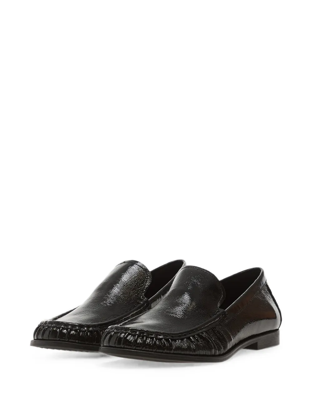 VAGABOND Brandi crinkled-finish loafers Zwart