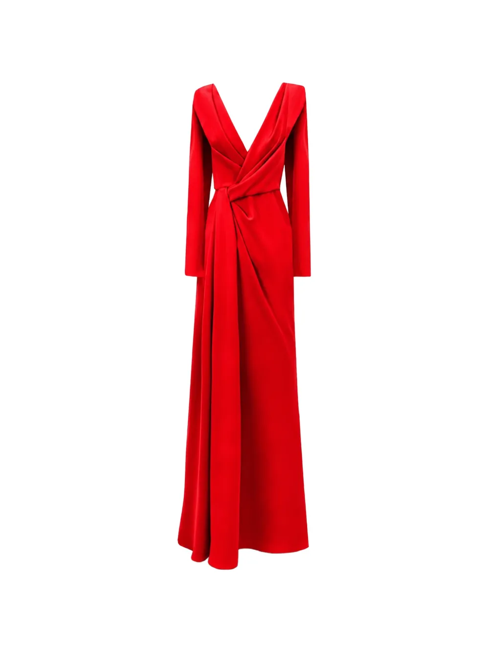 Gemy Maalouf draped cut-out dress Rood