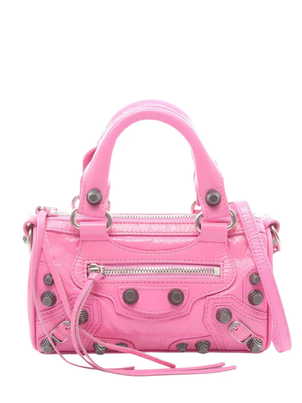 Balenciaga Pre-Owned Borsa a tracolla Motocross Le Cagole nano in pelle di agnello 2018-2026 - Rosa