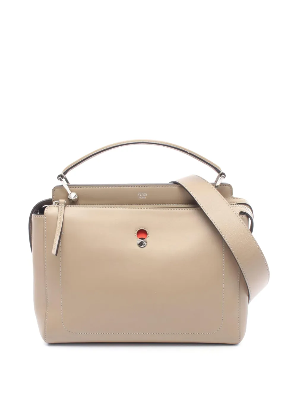 Fendi Pre-Owned 2010-2026 mittelgroße DotCom Satchel-Tasche - Nude