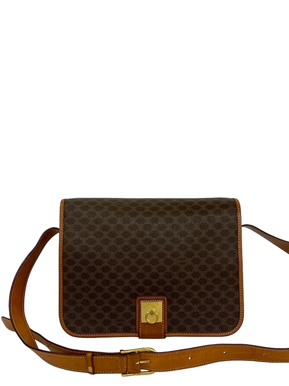 Celine Pre-Owned 2012 Macadam Coated Canvas crossbody bag - Brown