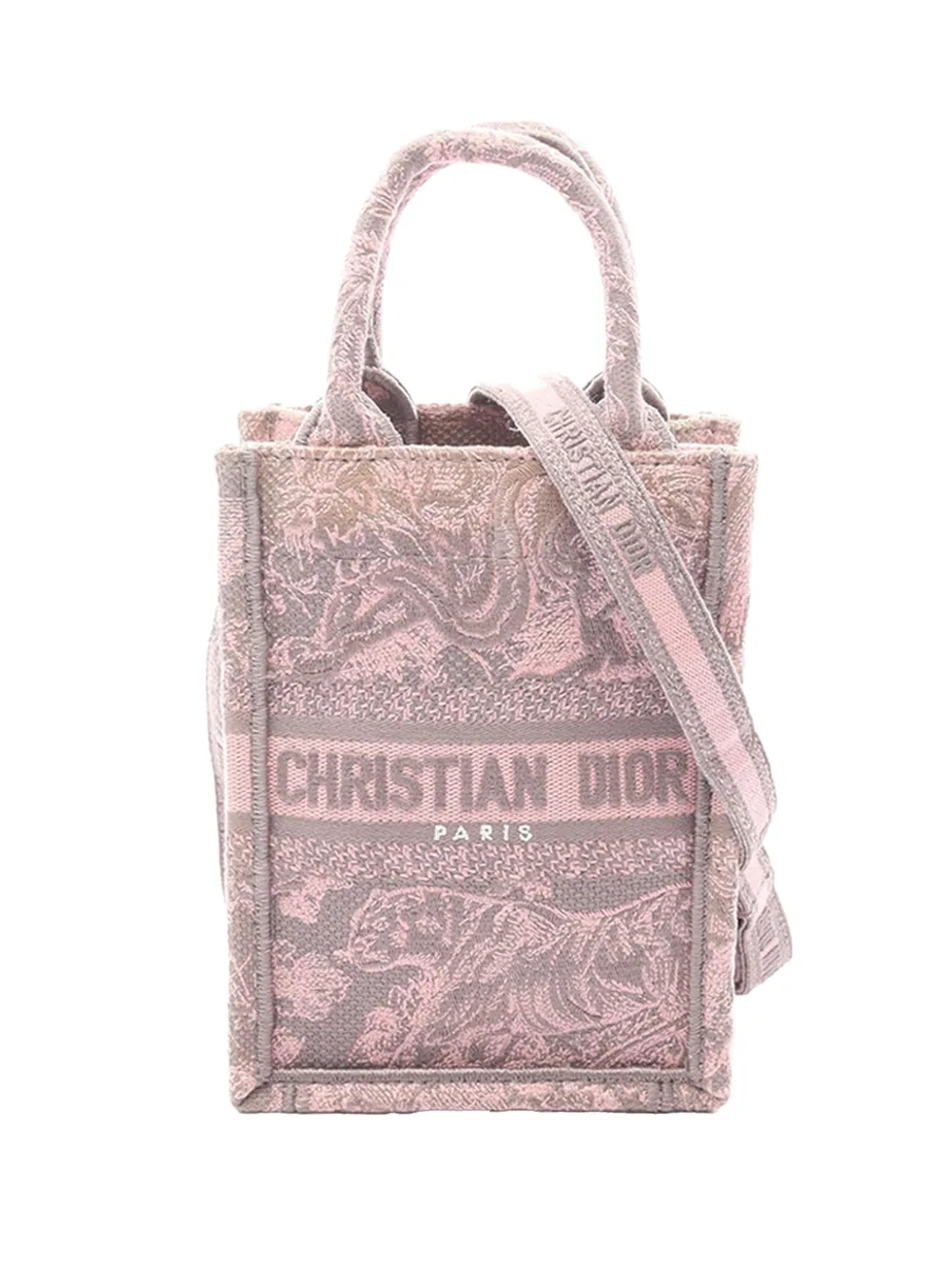 Christian Dior Pre-Owned 2010-2026 Mini Toile de Jouy Vertical Book Tote satchel - Pink