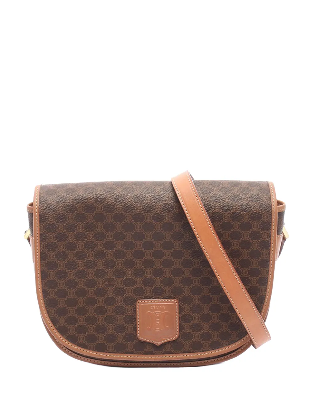Celine Pre-Owned 2012 Macadam Coated Canvas crossbody bag - Brown