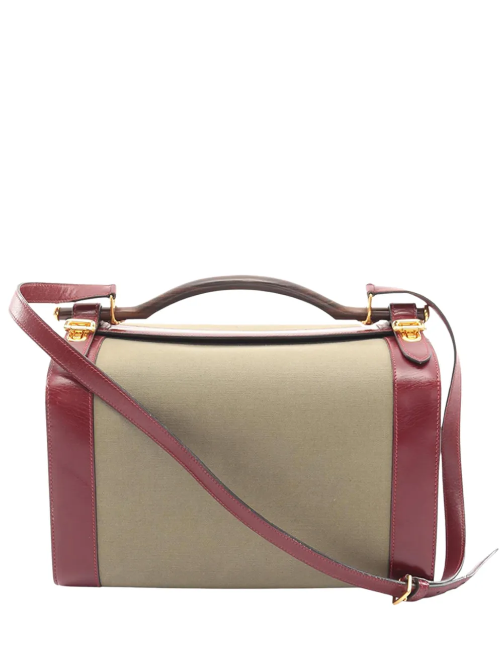 Pre-owned Hermes 1979 Toile Cosmos Satchel In Neutral