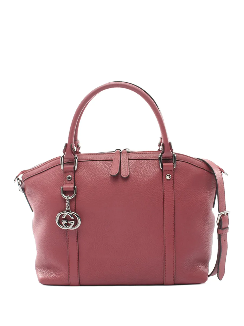 Gucci Pre-Owned Borsa a tracolla GG Charm Dome media in pelle di vitello 2016-2026 - Rosso
