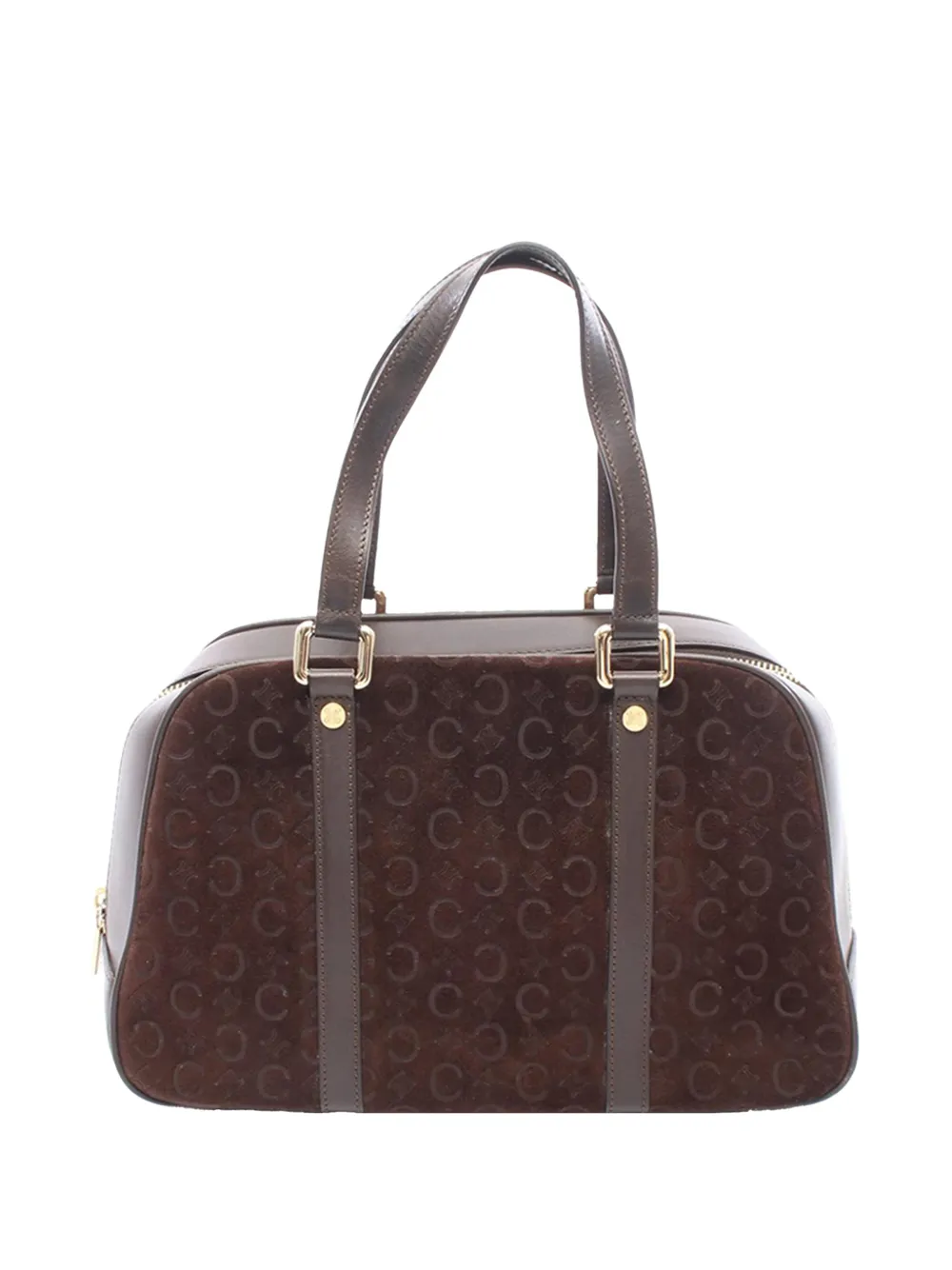 Celine Pre-Owned 20th Century C Macadam Handtasche aus Wildleder - Braun