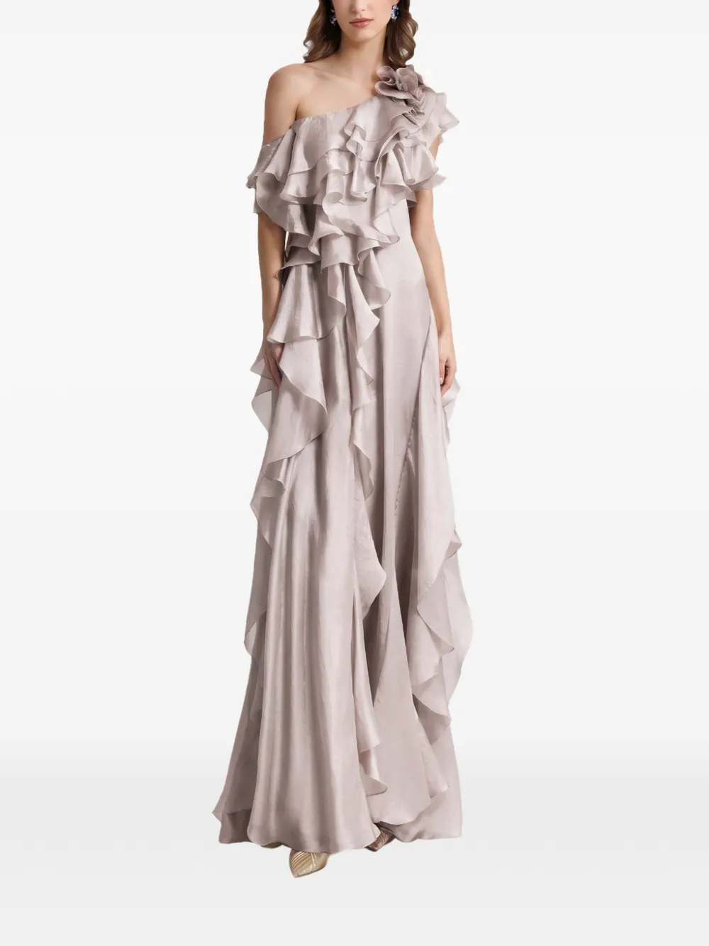 Gemy Maalouf Asymmetrische jurk Beige