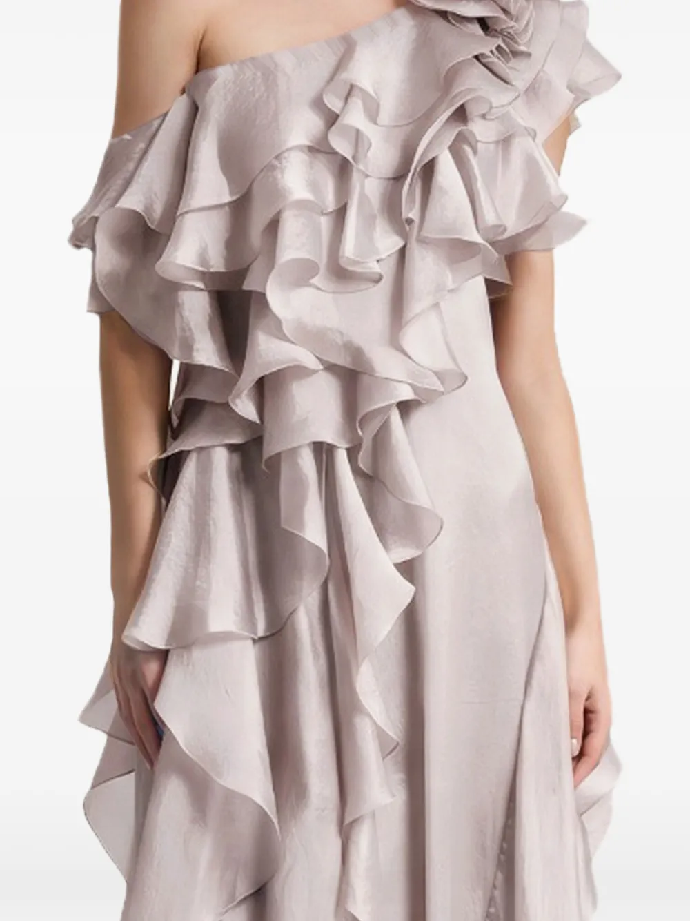 Gemy Maalouf Asymmetrische jurk Beige