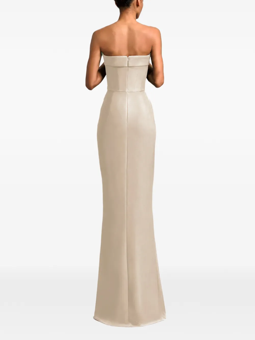 Gemy Maalouf Strapless jurk Beige