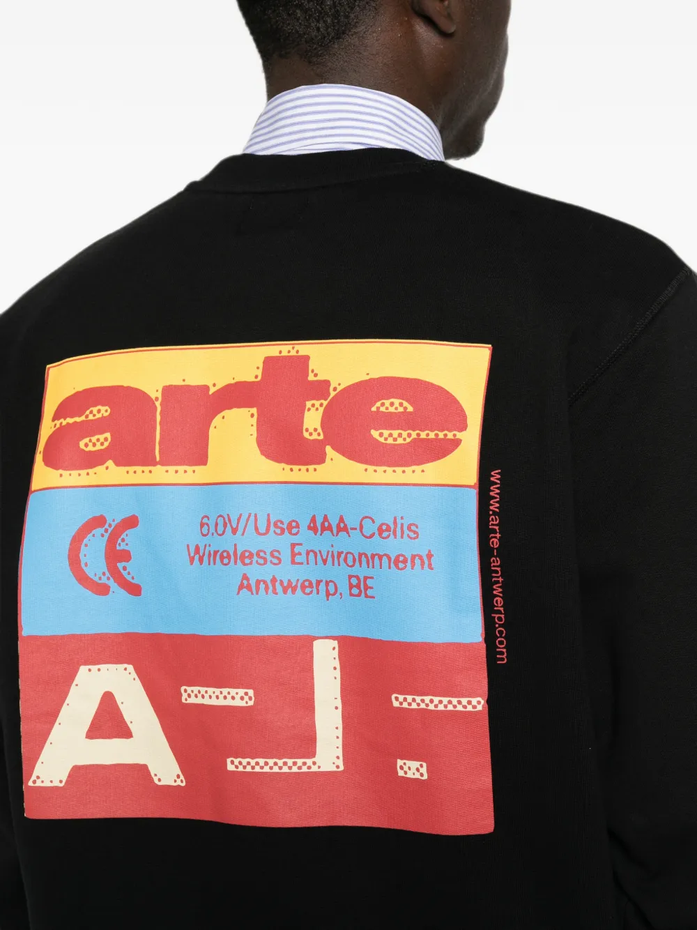 Arte Antwerp Sweater met print Zwart
