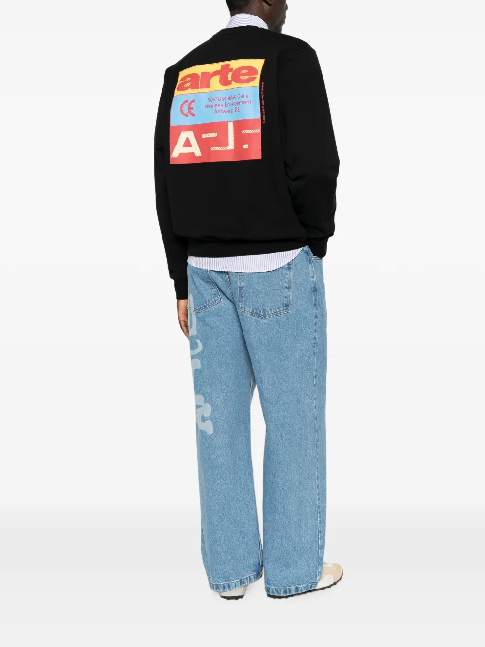 Arte Antwerp Sweater met print Zwart