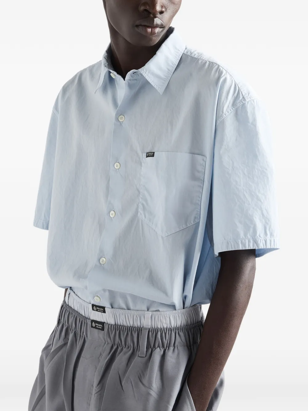 Prada Overhemd met korte mouwen Blauw
