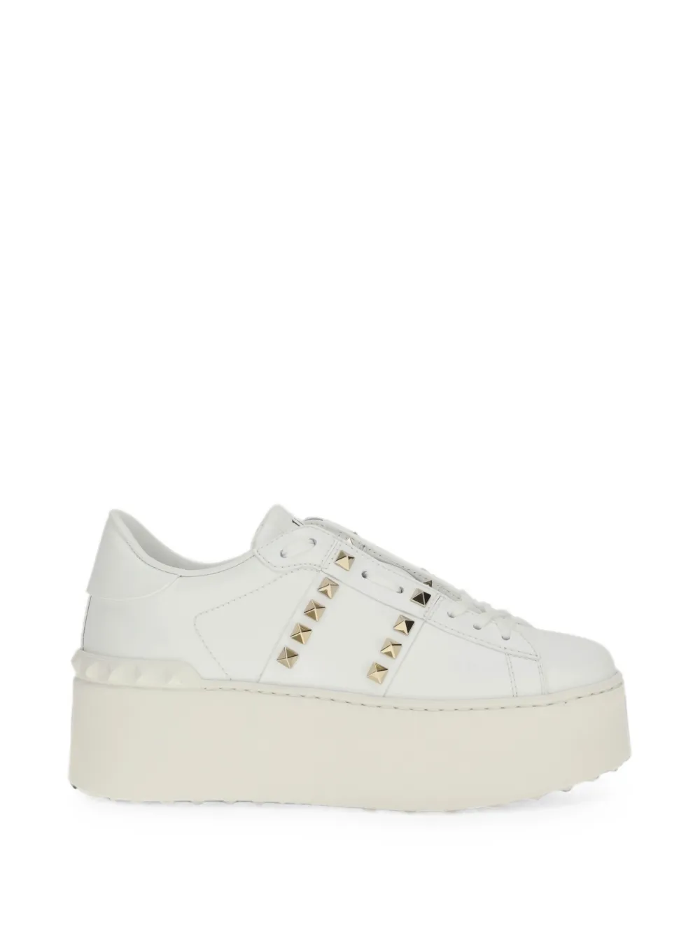 Valentino Garavani Rockstud Untitled lace-up sneakers Wit