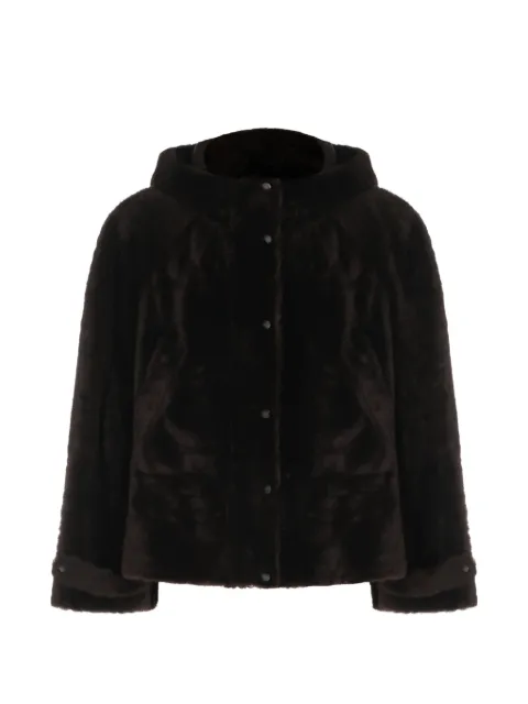 Brunello Cucinelli hooded shearling jacket
