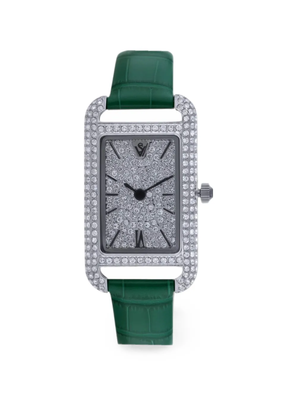 CHRISTIAN VAN SANT Opaline crystal-embellished 36mm watch - Argento