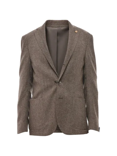 Corneliani herringbone unlined blazer