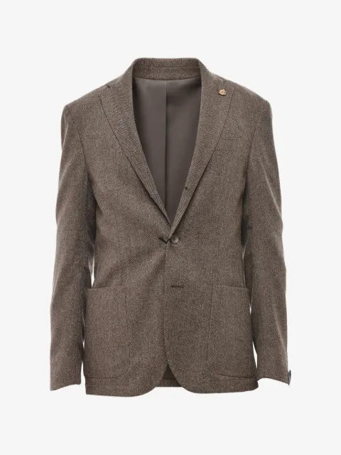 Corneliani herringbone unlined blazer