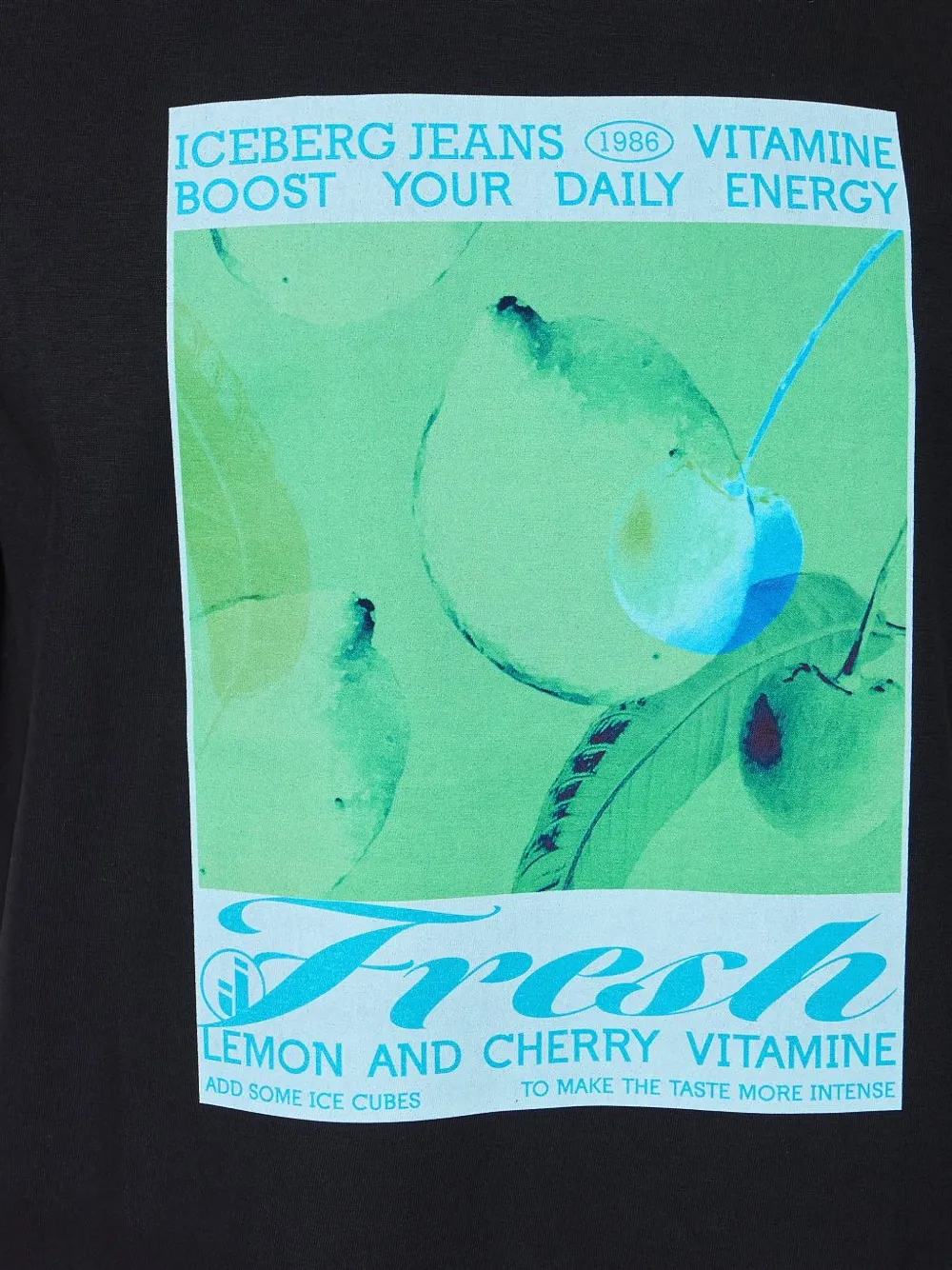 Iceberg graphic-print cotton T-shirt Zwart