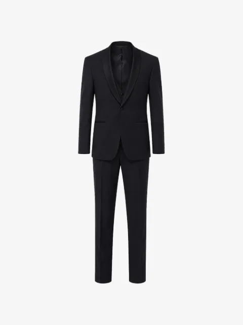 Corneliani satin-lapel three-piece suit