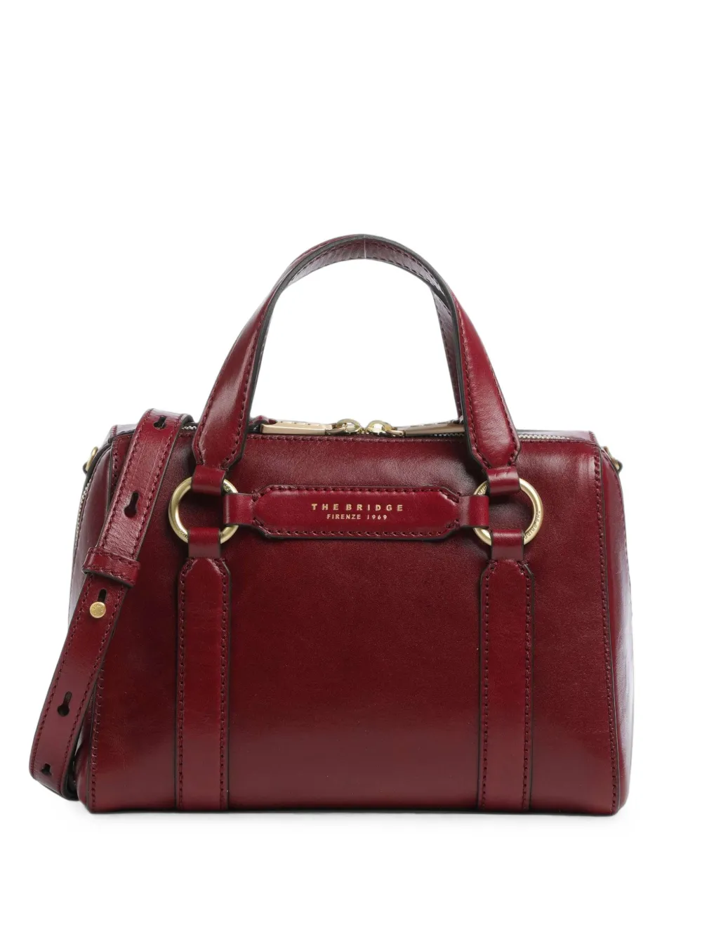 The Bridge Laura leather tote bag - Rosso