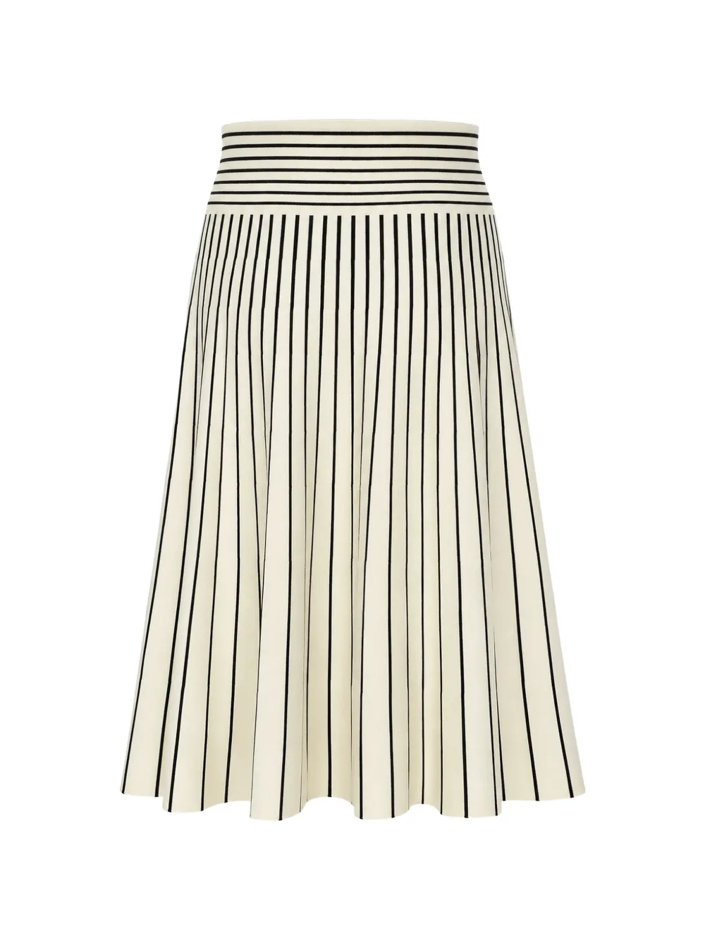 Lauren Ralph Lauren striped A-line midi skirt - Toni neutri