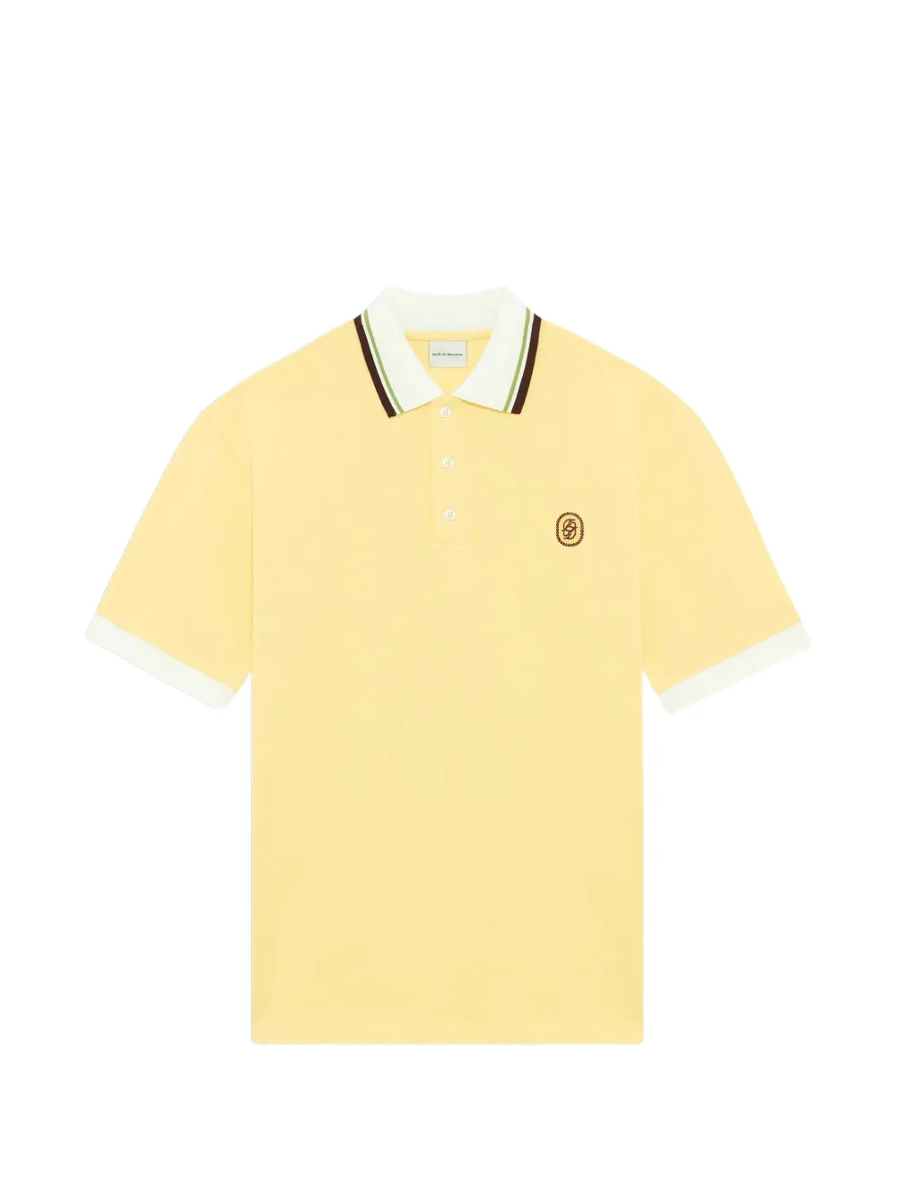 Drôle De Monsieur D Mirror logo-embroidered polo shirt - Giallo