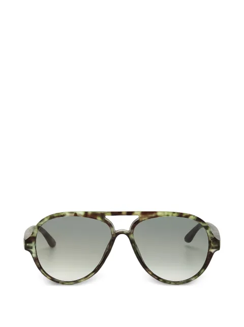 OKKIA tortoiseshell-effect pilot-frame sunglasses